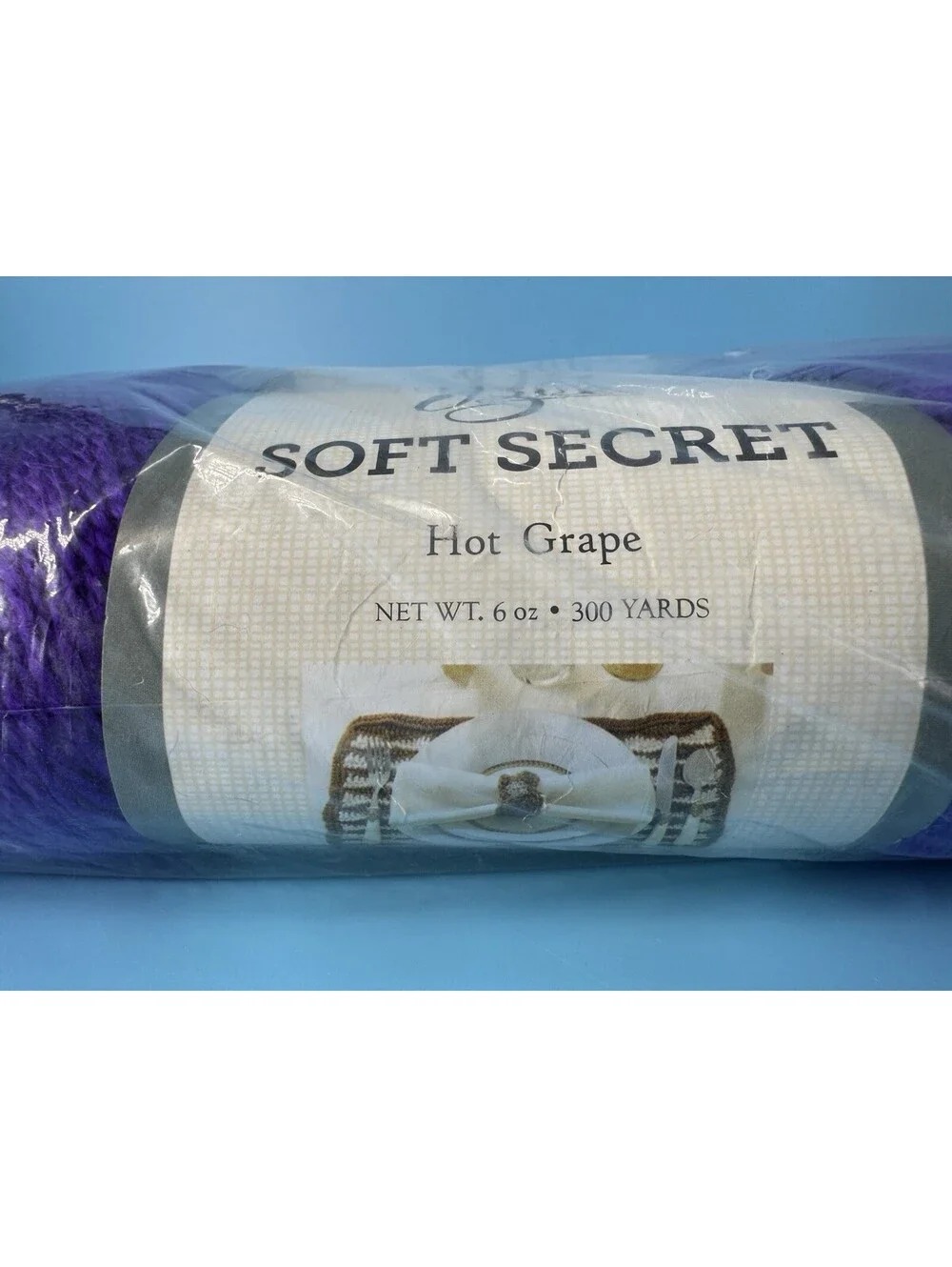 Yarn Bee Soft Secret Lot of 3 Skeins Hot Grape #86 Same Dye Lot 9157 NEW 300 Yds